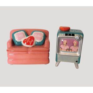 I Love Lucy Job Switching Salt Pepper Shakers Chocolate Factory Ethyl NEW Boxed